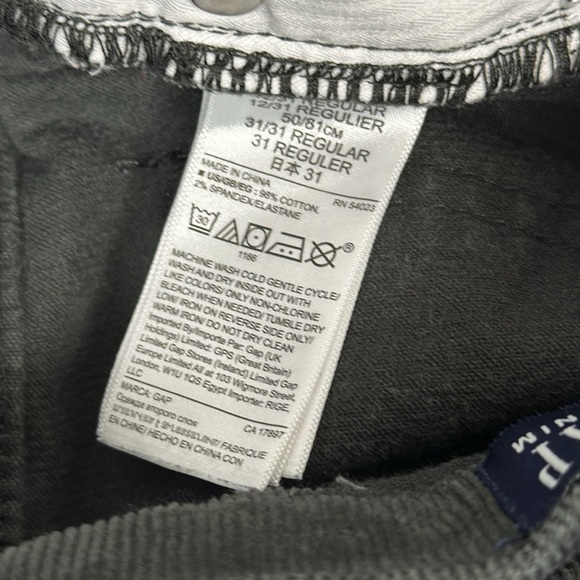 Gap Denim Corduroy Pants Women Size 12/31R Black Solid Pockets boho cords - Picture 9 of 9